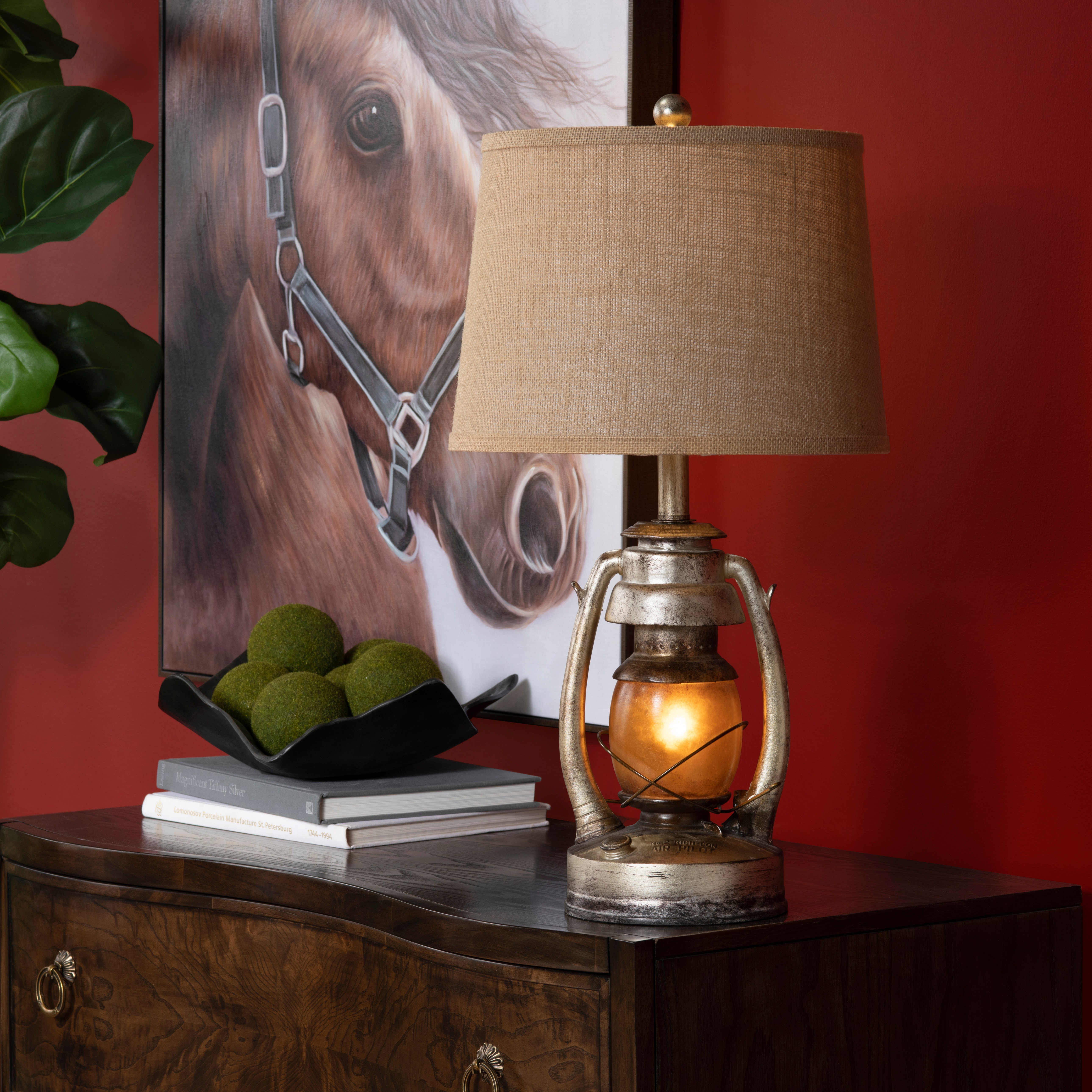 Horse lantern hot sale table lamp