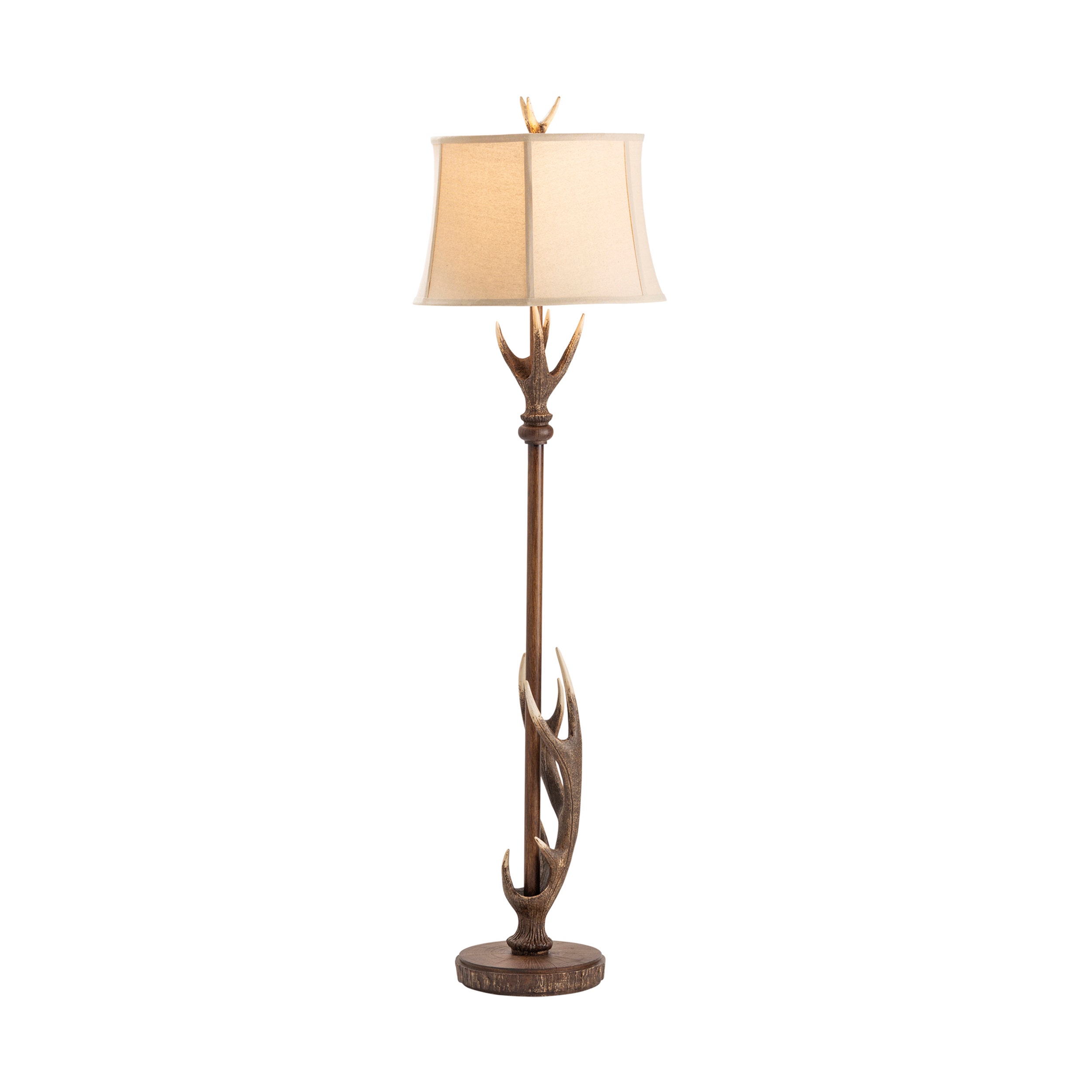 32in Rustic Floor Lamp w/ Bronze Metal Finish online x2